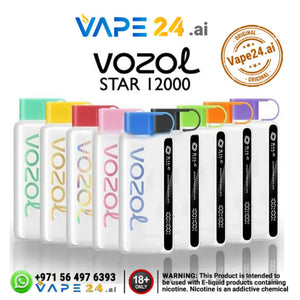 Vozol Star 12000 Puffs Disposable Vape in DubaiFlavors ::: Strawberry Raspberry