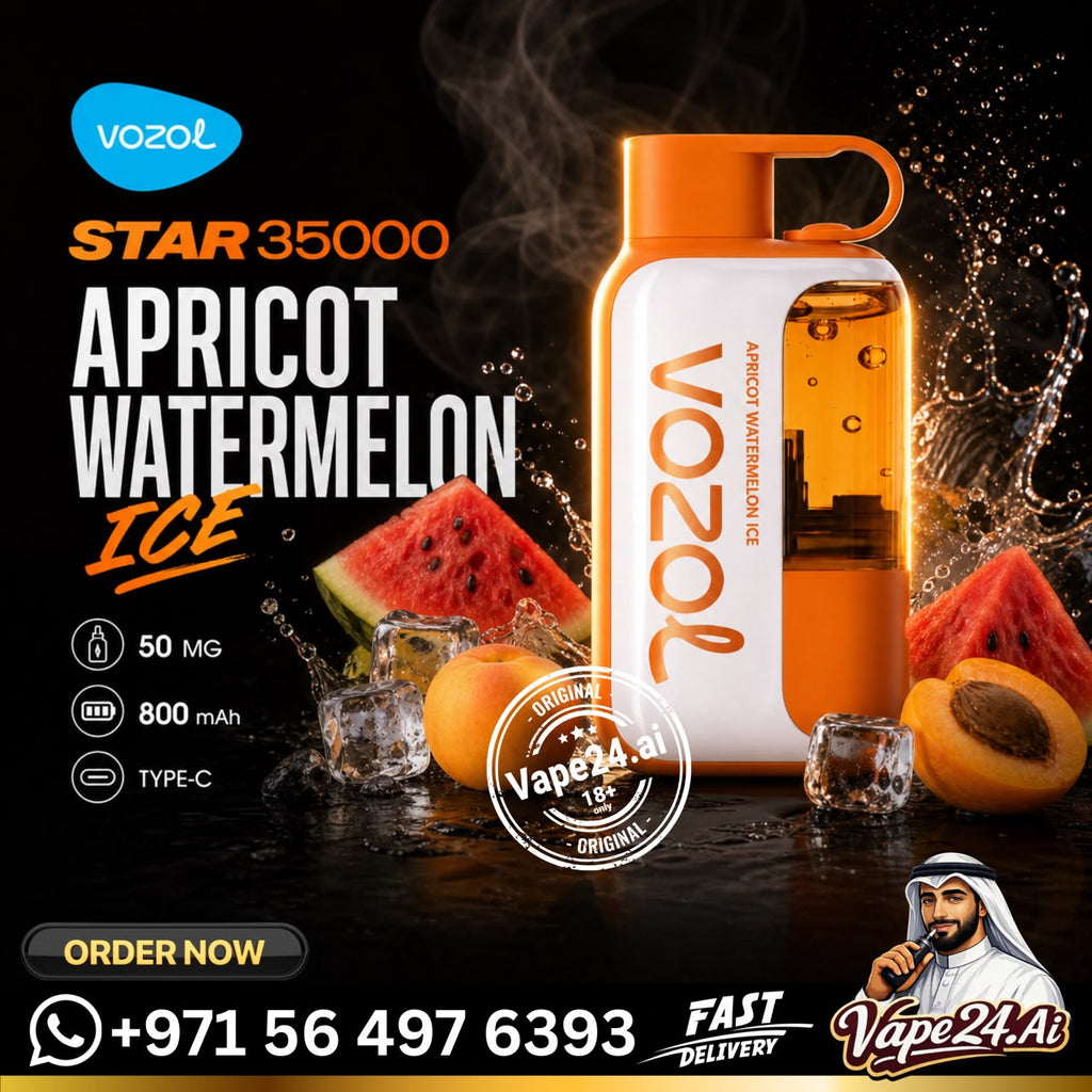 Vozol Star 35k Puffs Disposable Vape Apricot Watermelon Ice