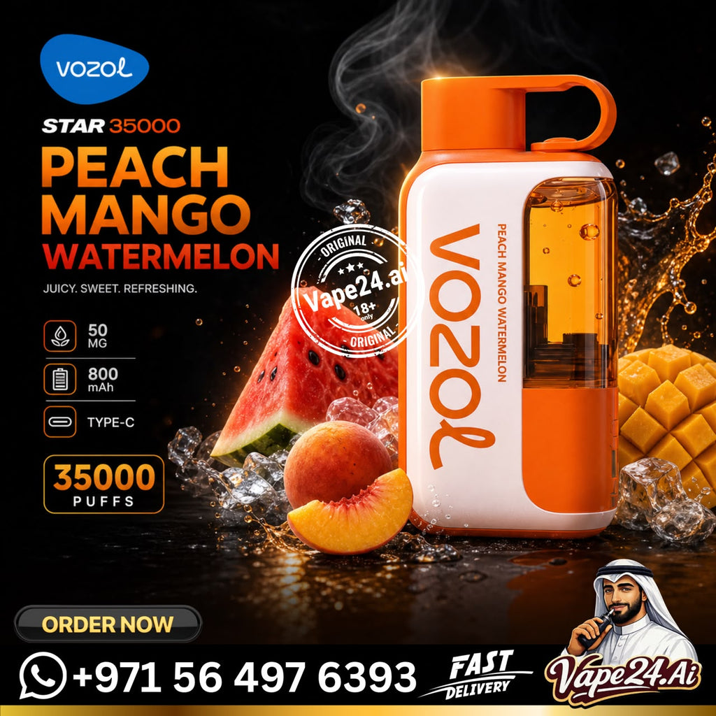 Vozol Star 35k Puffs Disposable Vape Peach Mango Watermelon