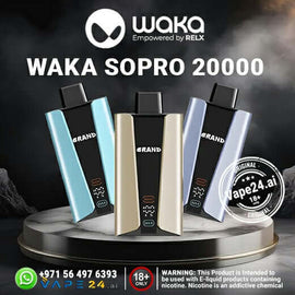 Waka SoPro 20000 Puffs Disposable Vape - 5% Nicotine - Dubai FLAVOR ::: Blue Raspberry Mint