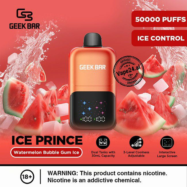Geek Bar Ice Prince 50000 Puffs Disposable Vape in Dubai UAE