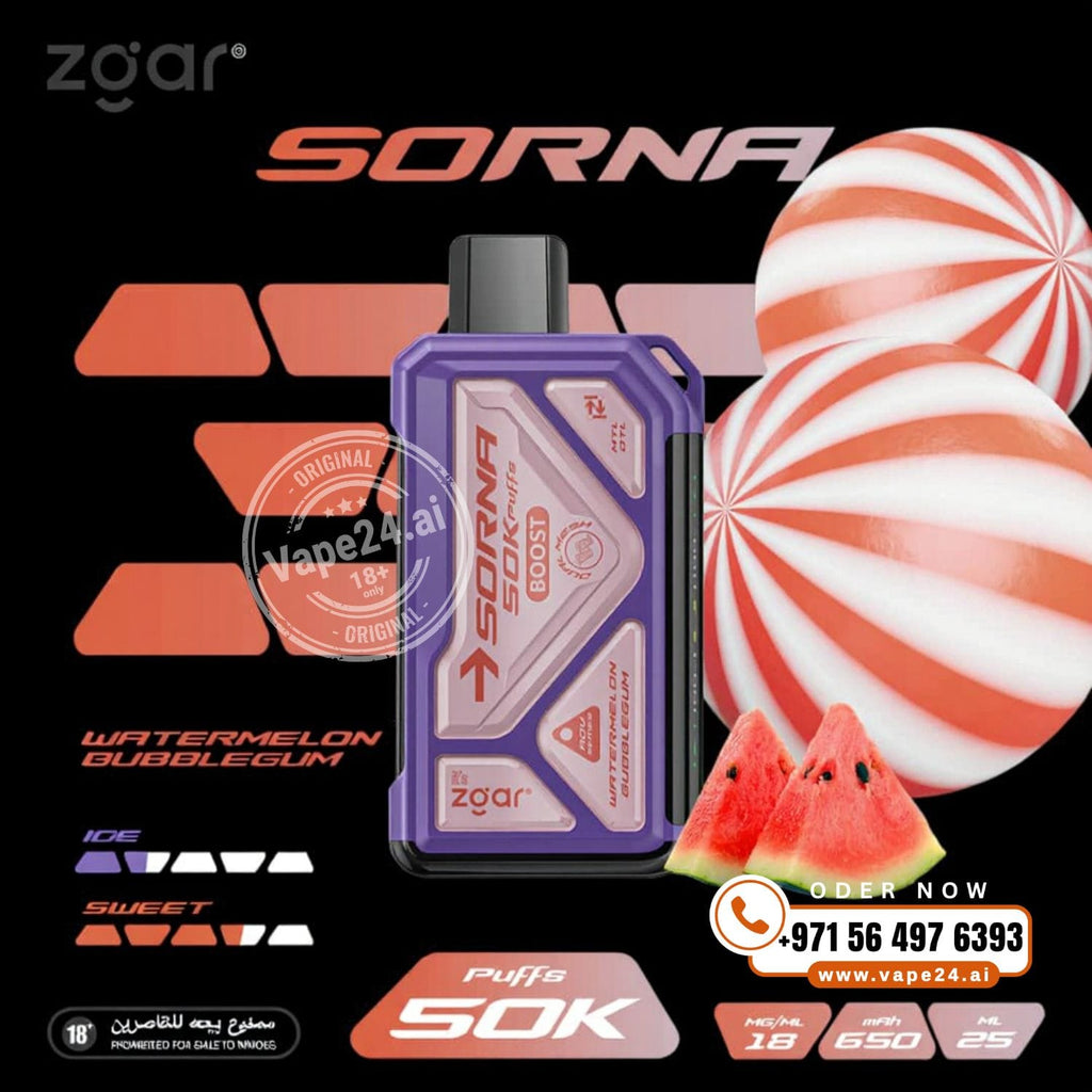 ZGAR Sorna 50000 Puffs Disposable Vape 18mg Dubai UAE