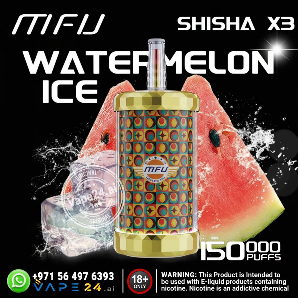 MFU SHISHA X3 – 150,000 Puffs Hookah-Style Disposable Vape Dubai