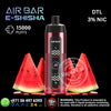 Air Bar e-shisha vape device with watermelon slices on a black background
