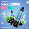 VNSN Max 20,000 Puffs 50MG Disposable Vape in Dubai UAE FLAVOR ::: Blackcurrant Ice