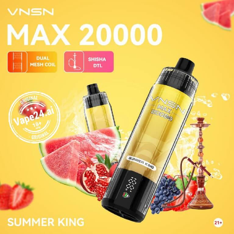 VNSN Max 20,000 Puffs 50MG Disposable Vape in Dubai UAE FLAVOR ::: Summer King