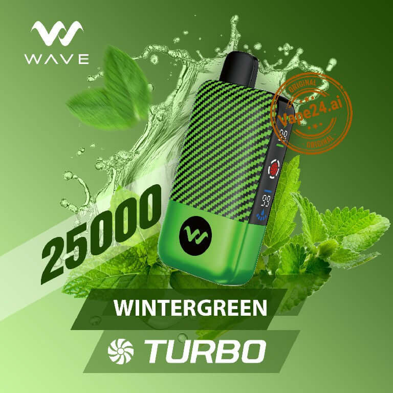 Wave Turbo 25,000 Puffs Disposable Vape – Buy in UAE Flavors: Wintergreen