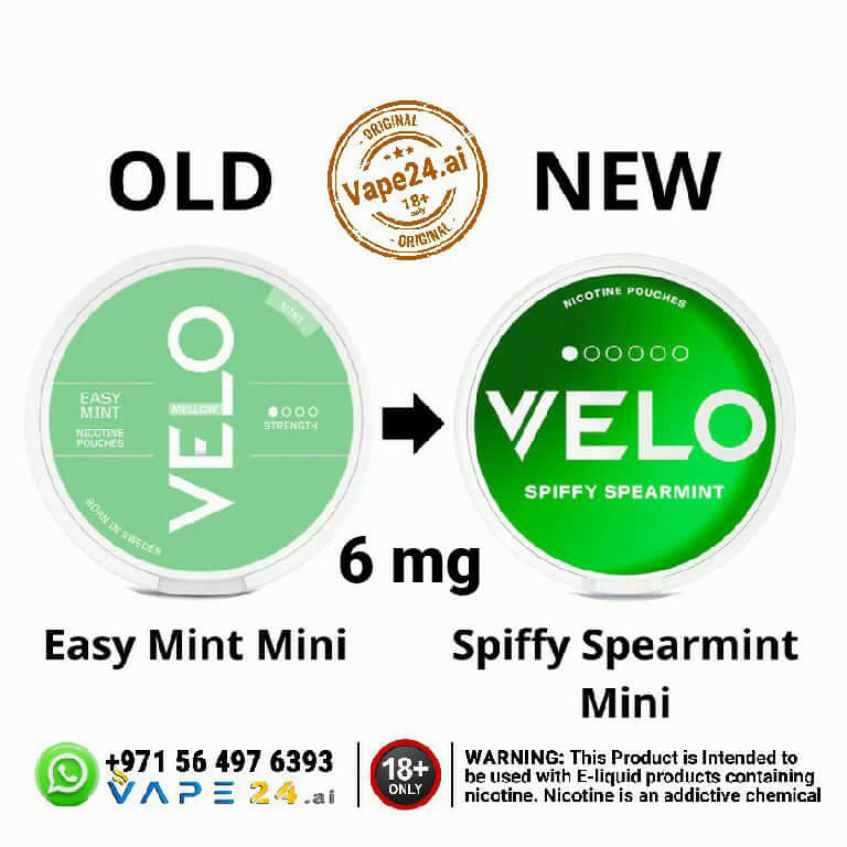 Order VELO Nicotine Pouches Made in Sweden - Best Price in DubaiFlavors ::: Witty Spearmint 6mg