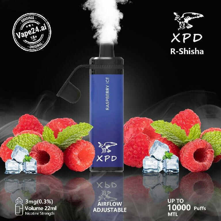 XPD BAR R Shisha 10000 Puffs Disposable Vape in UAEFlavors ::: Raspberry Ice