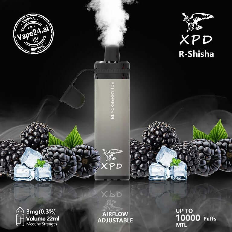 XPD BAR R Shisha 10000 Puffs Disposable Vape in UAEFlavors ::: Blackberry Ice