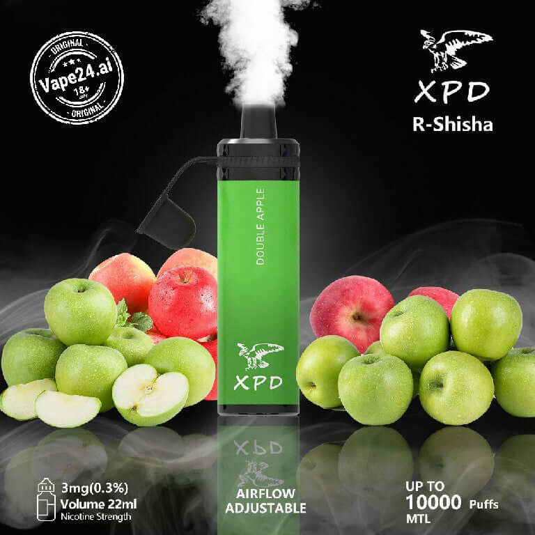 XPD BAR R Shisha 10000 Puffs Disposable Vape in UAEFlavors ::: Double Apple