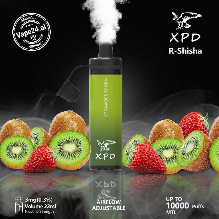 XPD BAR R Shisha 10000 Puffs Disposable Vape in UAEFlavors ::: Strawberry Kiwi