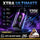 Promotional graphic for an Xtra Ultimate 120K puffs e-shisha head, showing a black and purple vape device with feature icons, a Vape24.Ab logo, and a cartoon man in traditional attire.