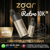 Zgar Retro 10K vape device with branding and product details on a dark background
