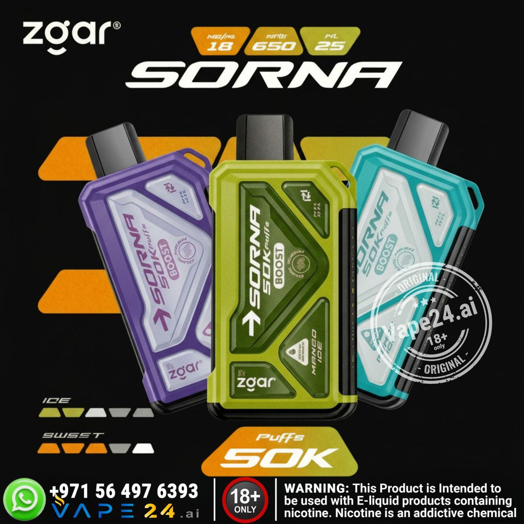 ZGAR Sorna 50000 Puffs Disposable Vape 18mg Dubai UAE
