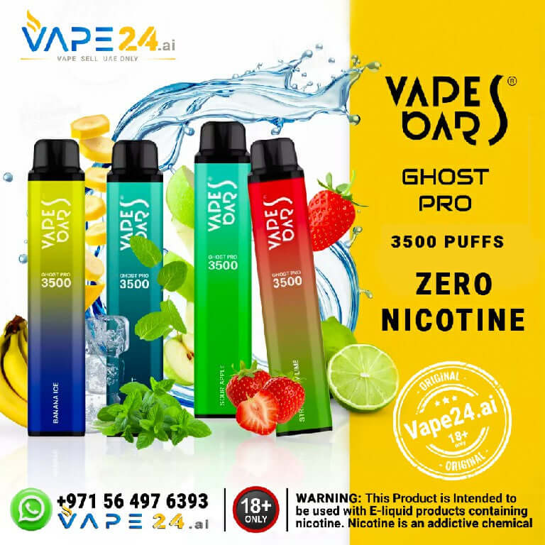 Zero Nicotine Disposable Vape Ghost Pro 3500 Puffs in Dubai vape24.ai Zero Nicotine Disposable Vape Ghost Pro 3500 Puffs in Dubai vape24.ai