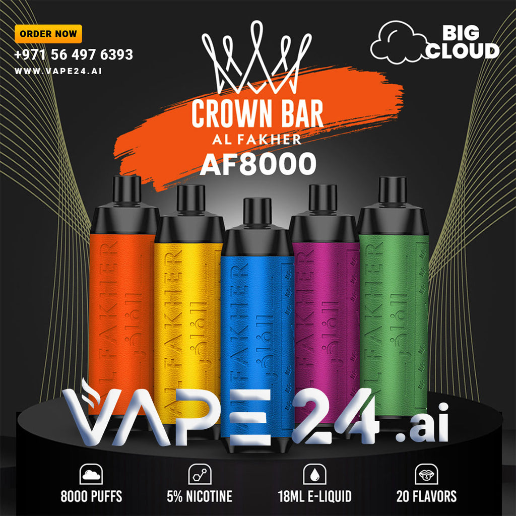 Al Fakher 8000 Puffs Crown Bar Disposable Vape Device in Dubai