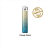 Uwell Caliburn G4 Mini Pod System in Coast Gold color, showcasing compact design and performance.