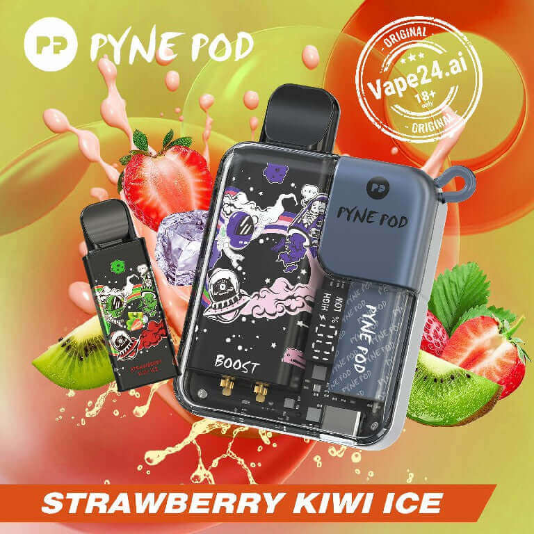 Pyne Pod 8000 Puffs Disposable Vape | Replaceable Pod | 50mgFLAVOR ::: Strawberry Kiwi Ice