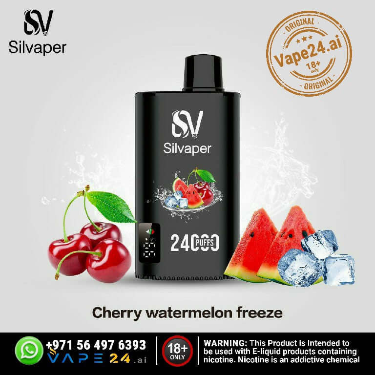 Silvaper 24000 Puffs Disposable Vape – Long-LastingFLAVOR ::: Cherry watermelon freeze