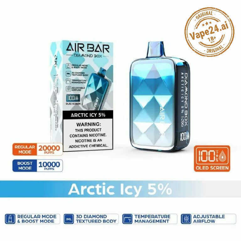 Air Bar Diamond Box 20000 Puffs - Best Vape in DubaiFlavors ::: Arctic Icy