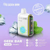 Geek Bar Pulse 15000 Puffs Disposable Vape Cool Mint with Ice and Mint Leaves Background