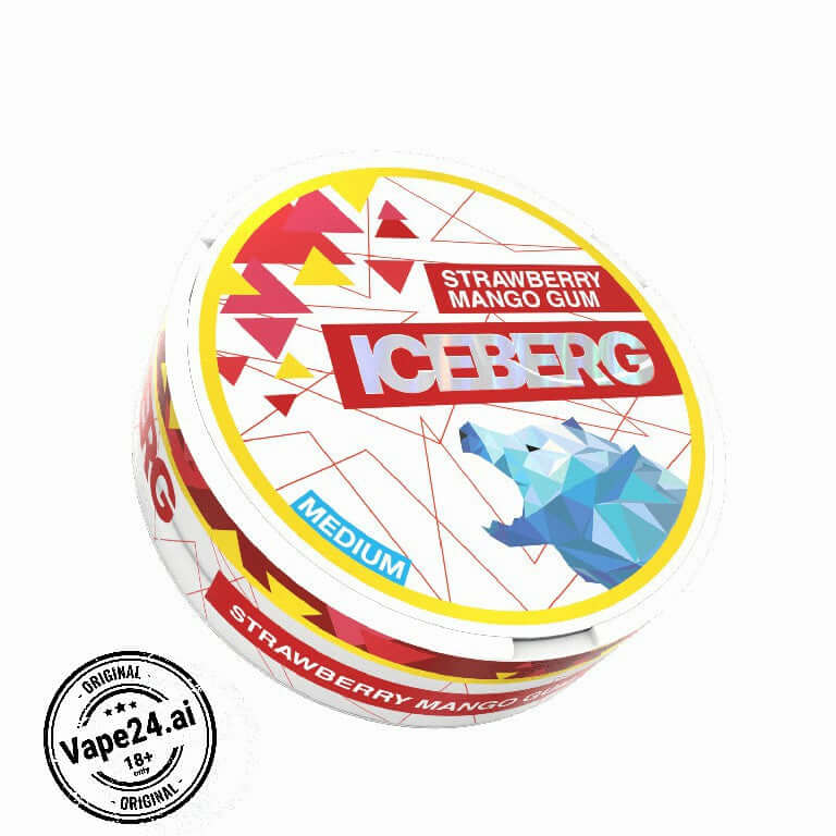 Iceberg Nicotine Pouches - Buy in Dubai, UAE Flavors: Strawberry Mango Gum – 20mg