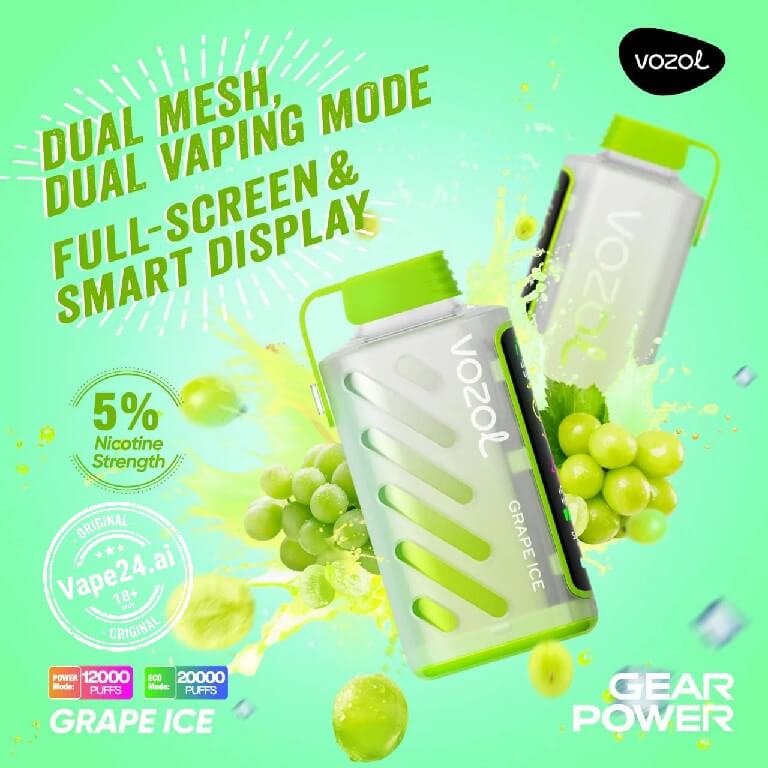 VOZOL Gear Power 20000 Puffs Disposable Vape - Buy in UAE vape24.ai VOZOL Gear Power 20000 Puffs Disposable Vape - Buy in UAE vape24.ai