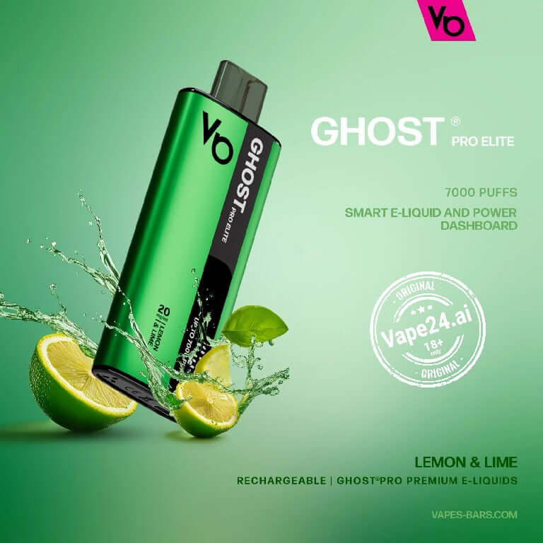 Ghost Pro Elite 7000 Puffs Disposable Vape - Dubai, UAE Flavors ::: Lemon & Lime