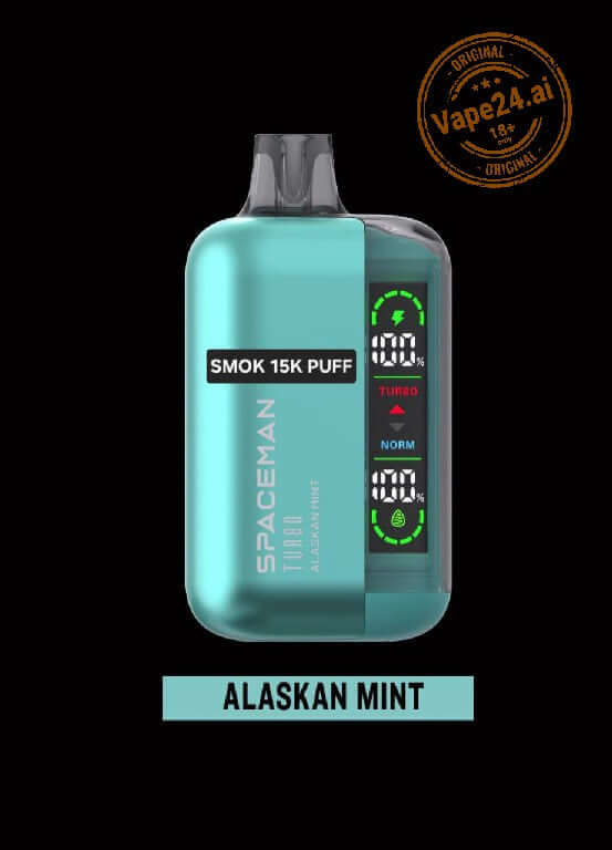 SMOK Spaceman Turbo 15000 Puffs Disposable Vape in DubaiFlavors ::: Alaska Mint