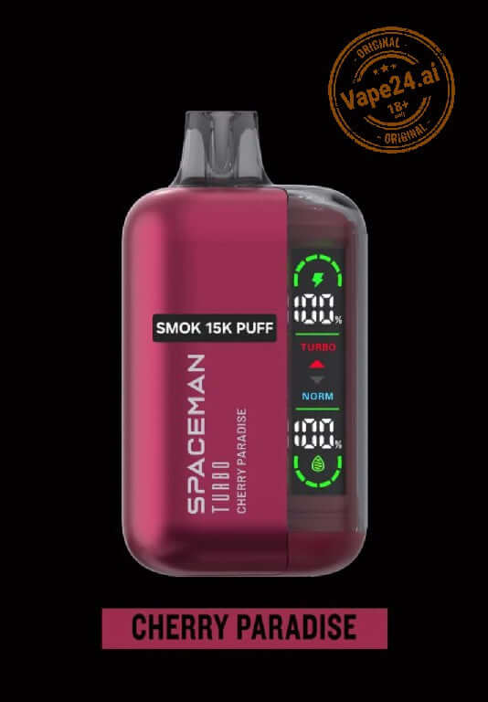 SMOK Spaceman Turbo 15000 Puffs Disposable Vape in DubaiFlavors ::: Cherry Paradise