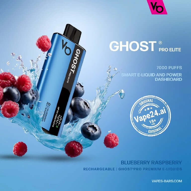 Ghost Pro Elite 7000 Puffs Disposable Vape - Dubai, UAE Flavors ::: Blueberry Raspberry