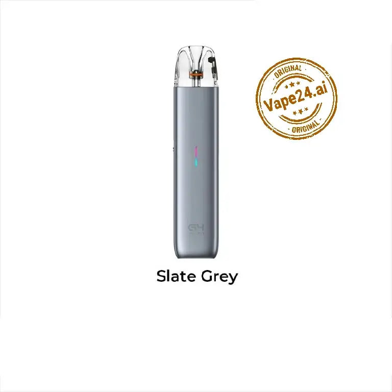 Uwell Caliburn G4 Mini Pod System in Slate Grey showcasing sleek design and portable convenience.