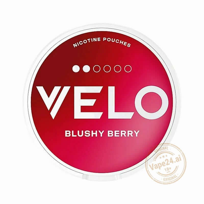 VELO Blushy Berry Nicotine Pouches - Available for purchase in Dubai, UAE, with express delivery options.