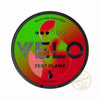 VELO Zest Flame nicotine pouches, vibrant packaging showcasing modern design and flavor profile.