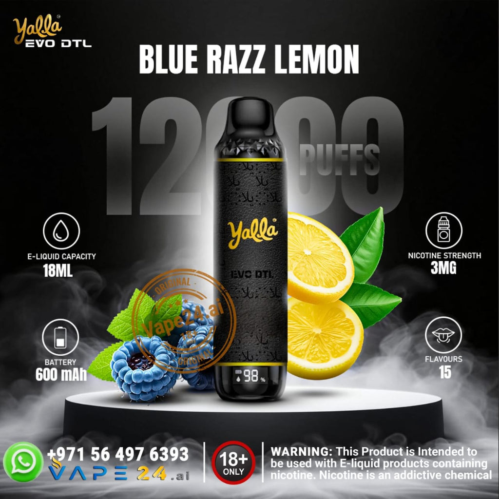 Yalla EVO DTL 12000 Puffs Disposable Vape in Dubai UAE