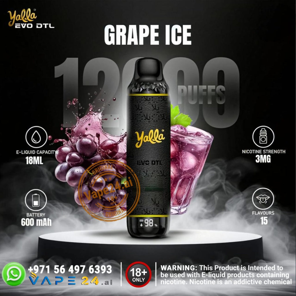Yalla EVO DTL 12000 Puffs Disposable Vape in Dubai UAE