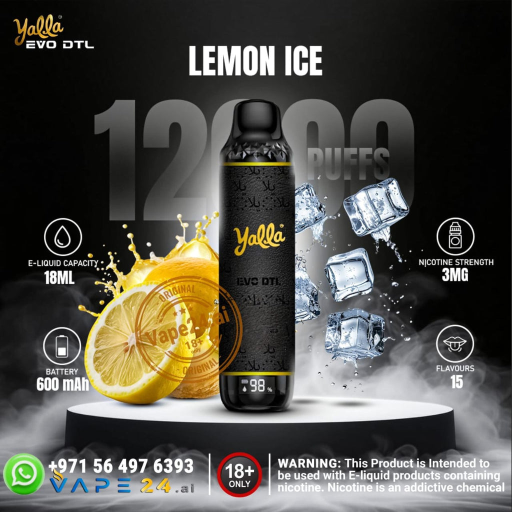 Yalla EVO DTL 12000 Puffs Disposable Vape in Dubai UAE