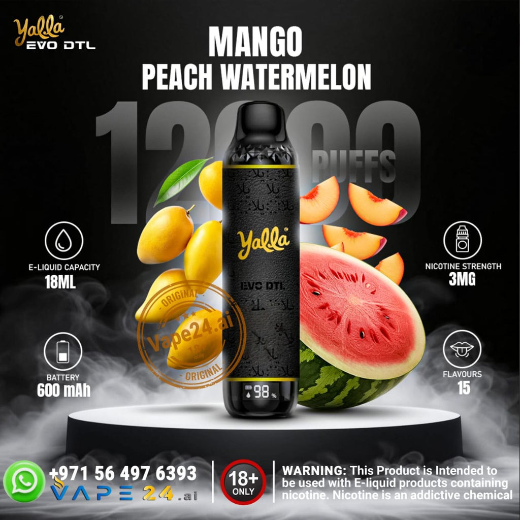 Yalla EVO DTL 12000 Puffs Disposable Vape in Dubai UAE