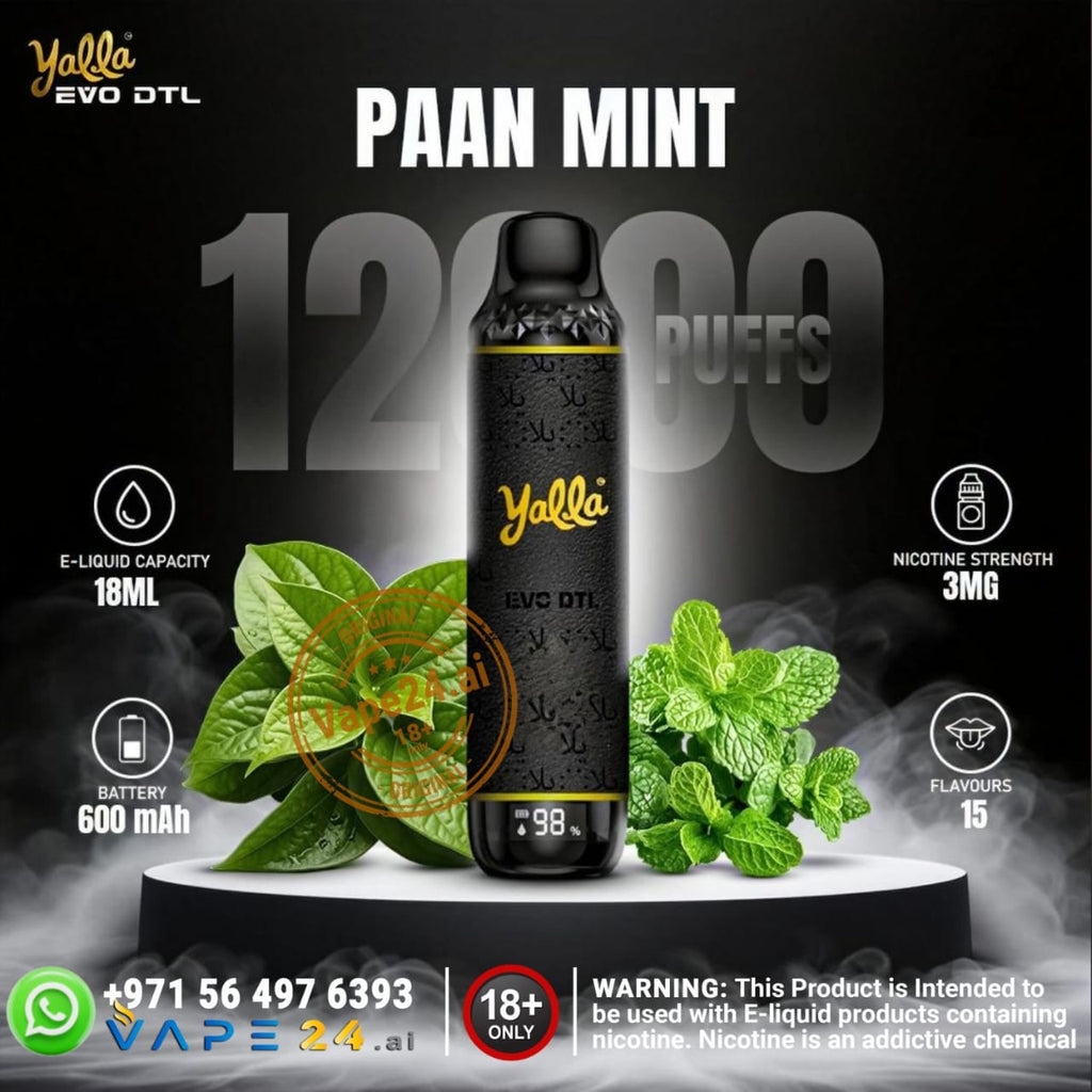 Yalla EVO DTL 12000 Puffs Disposable Vape in Dubai UAE