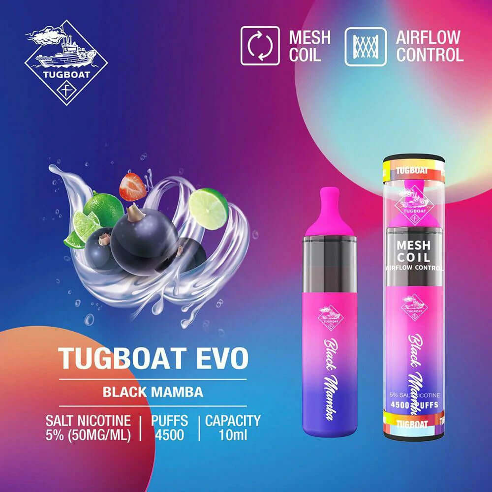 Tugboat Evo 4500 Puffs Vape Best Disposable in UAE vape24.ai Tugboat Evo 4500 Puffs Vape Best Disposable in UAE vape24.ai