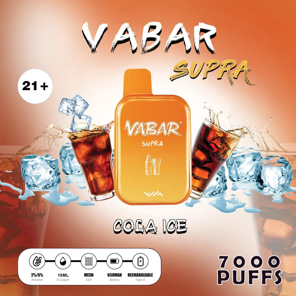 Vabar Supra 7000 Puffs Disposable in UAE 2023Material: cola ice