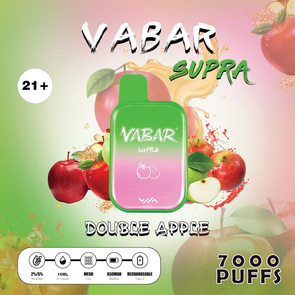 Vabar Supra 7000 Puffs Disposable in UAE 2023Material: Double apple