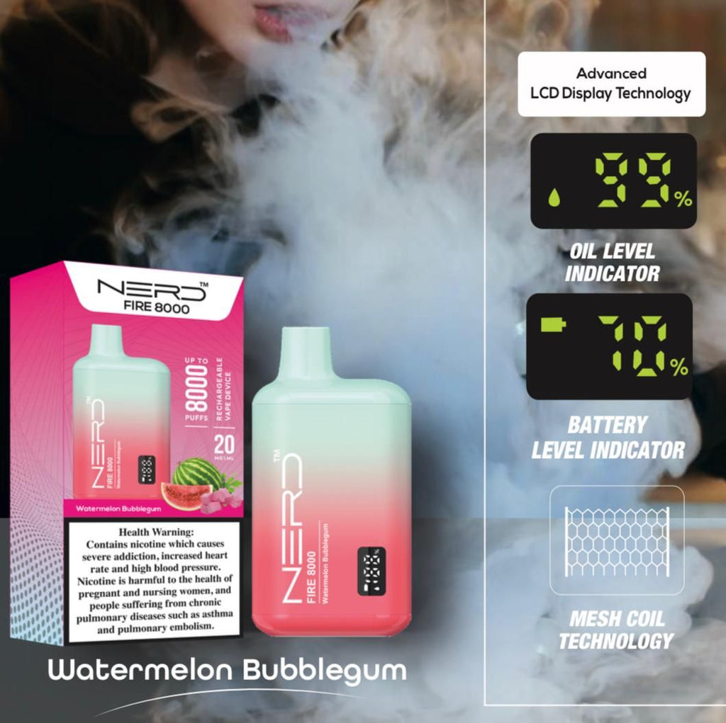 Nerd Fire 8000 Disposable Vape 2% Nic - Buy Now vape24.ai Nerd Fire 8000 Disposable Vape 2% Nic - Buy Now vape24.ai