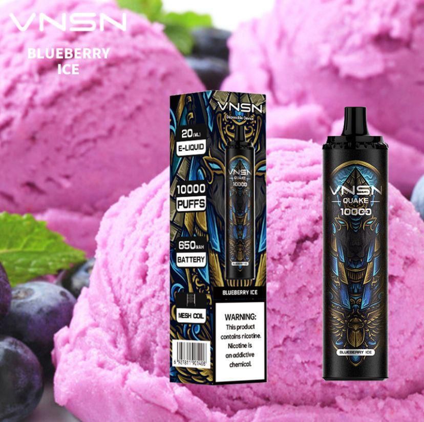 VNSN Quake 10000 Puffs - Ultimate Vaping ExperienceFlavors-: Blueberry ice