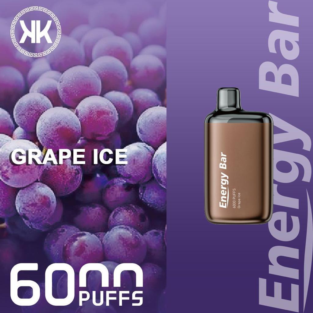 Energy Bar 6000puffs the new disposable vape availableFlavours: Blueberry Ice