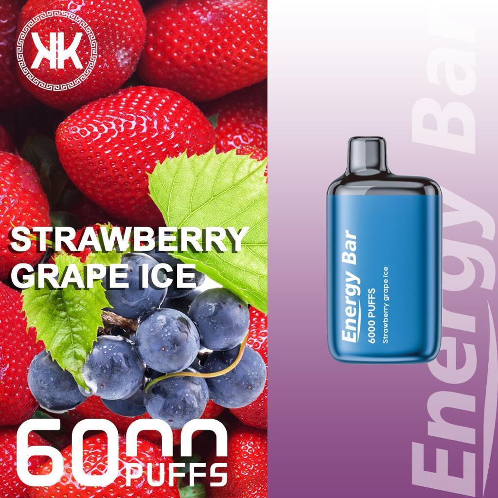 Energy Bar 6000puffs the new disposable vape availableFlavours: Blueberry Ice